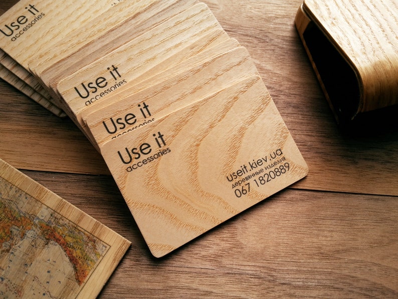 Wooden Blank Cards Wooden Blank Card Business cards Wooden Etsy