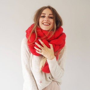 Crimson Red Coloured Rapunzel Scarf