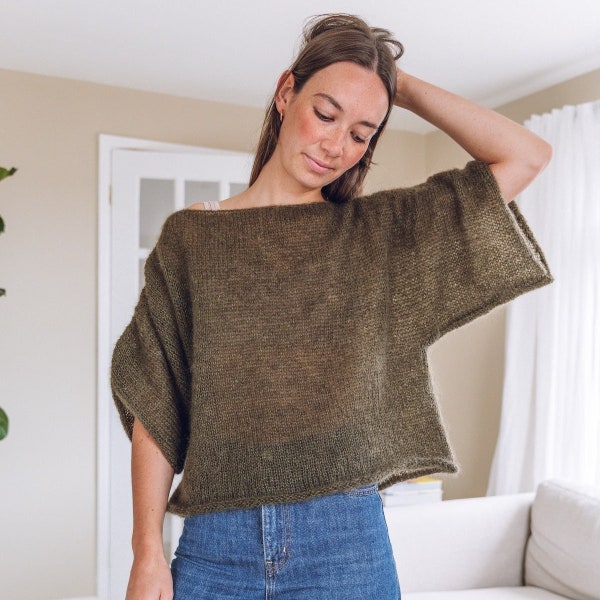 Knit Kit - 'What the Fluff' Mohair Top | Mohair tunic knitting kit