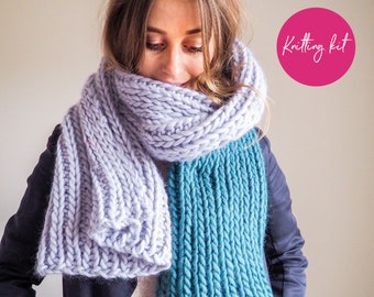 Knit Kit - Colour Me Cosy Blanket Scarf