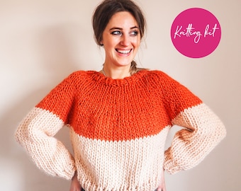 Knit Kit - Drop it from the top (down) Jumper - No sewing up required