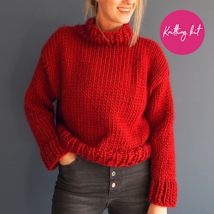 Knit Kit - 'Roll With It' Jumper - Roll Necked Jumper Knitting Kit