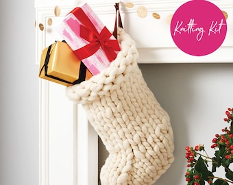 Knit Kit - Jumbo Knitted Christmas Stocking