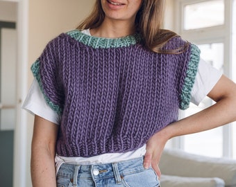 Knit Kit - 'Thomas the Tank' Top | Tank Top knitting kit | Knitted vest kit