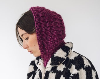 Knit Kit - 'The Hood Life' Bonnet & Hood | Chunky knitted hood | Knitting kit