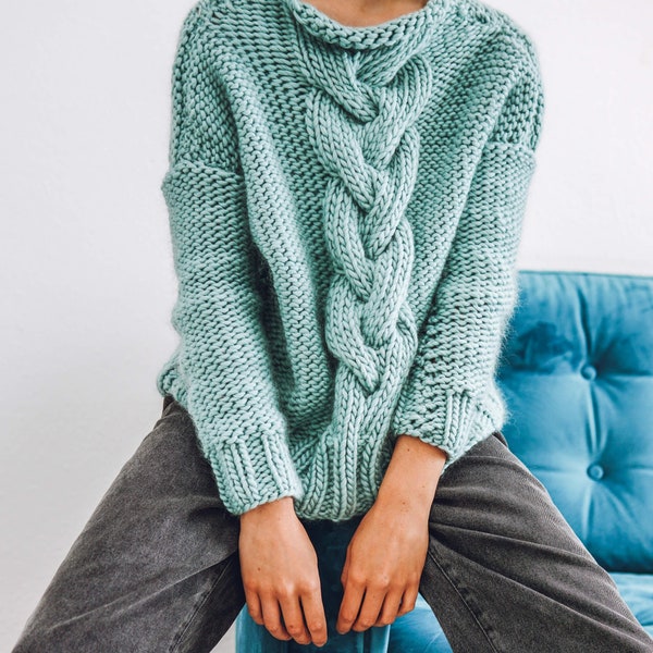 Knit Kit - Chunky Cable Knit Jumper - Make your own Super Chunky knit Sweater