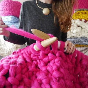 Blanket Kit DIY Chunky Knitting DIY Blanket Kit Merino Yarn
