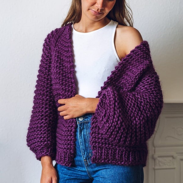 Knit Kit - 'Knit me right round Cardigan' / Chunky Cardigan knitting kit