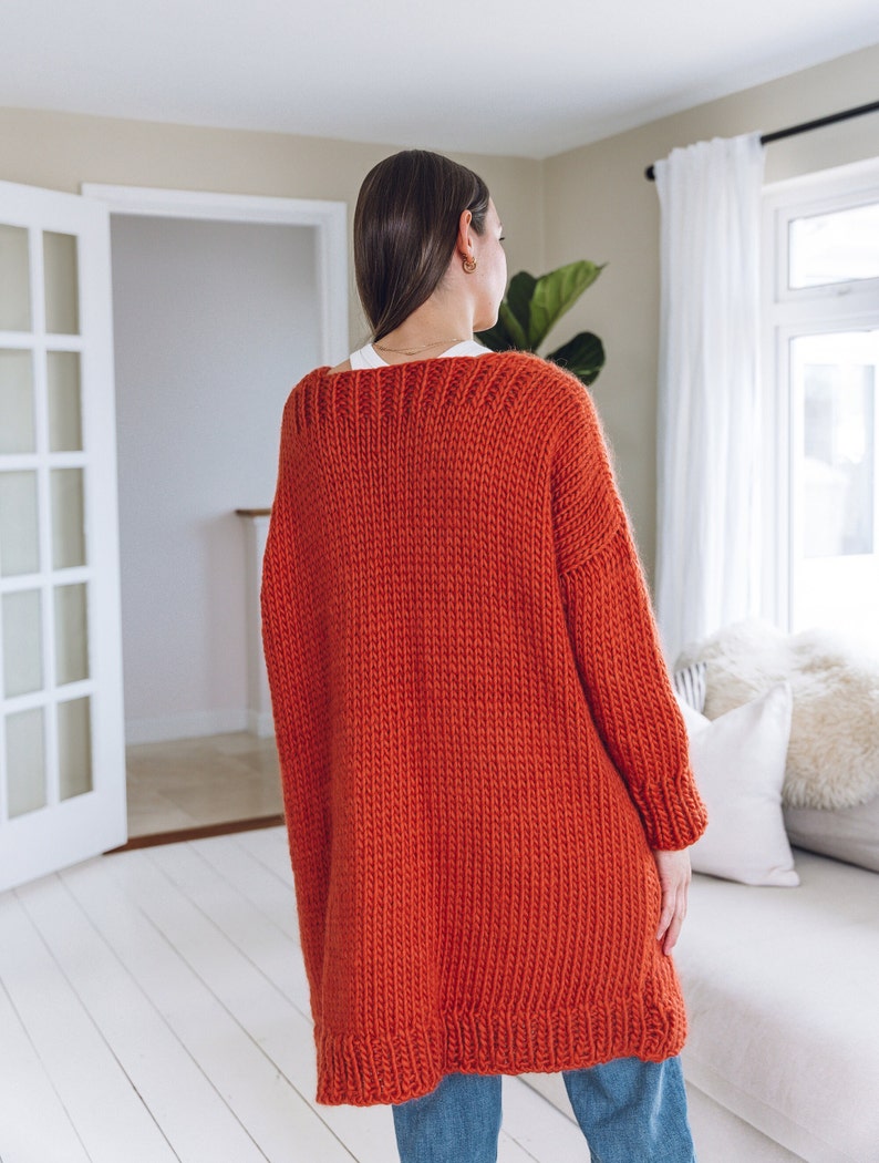 Knitting Pattern Easy Oversized Cardigan Coat knit pattern Dreamy Oversized Cardigan image 3