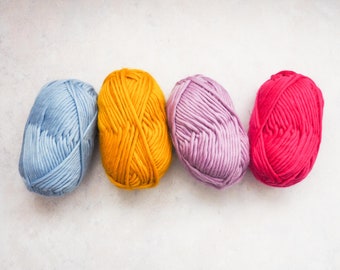 100g Super Chunky Merino Garn - Bündel mit 4 Knäueln