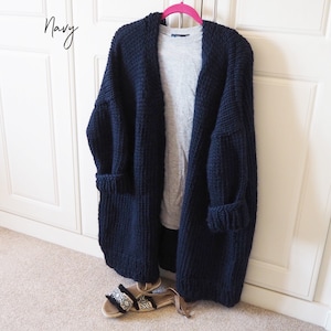 Knitting Pattern Easy Oversized Cardigan Coat knit pattern Dreamy Oversized Cardigan image 7