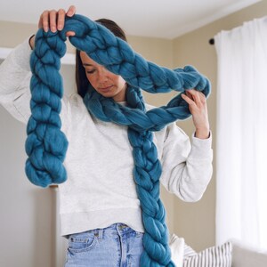 Denim Blue coloured Rapunzel Scarf