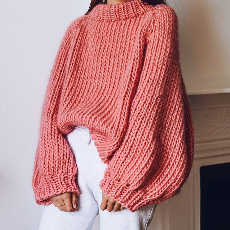 Knit Kit Roll up Knit Down Jumper Roll Neck Jumper Etsy UK