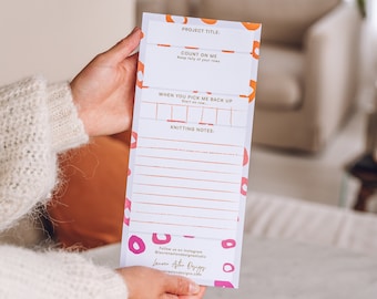 Knitting Notepad - Knitters + Crocheters gift project planner notepad