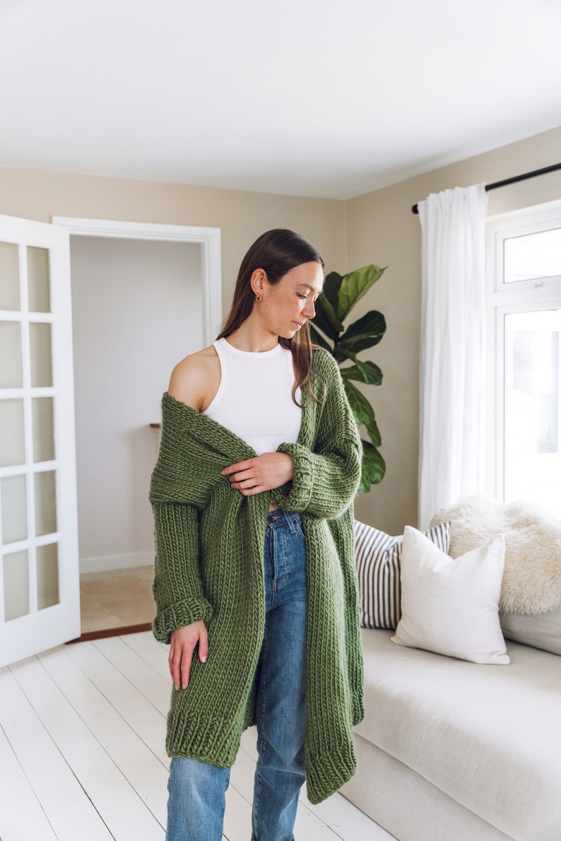 Knitting Pattern Easy Oversized Cardigan Coat knit pattern Dreamy Oversized Cardigan image 5