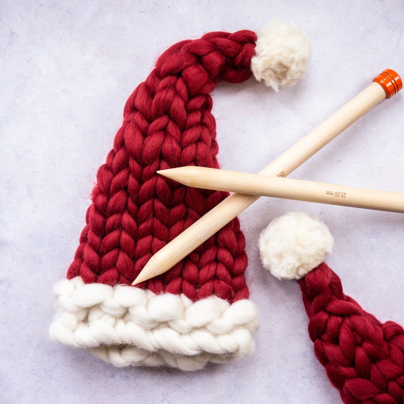 Bonnet de Noel de Noël pour enfant Bonnet de Noel tricoté épais unique pour les enfants image 7