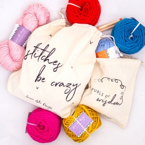 Knit Kit Mini Mohair Scrunchie Set Make 2 x scrunchies per kit image 6