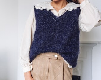 Knitting Pattern - 'the Purl-fect Vest Top' / Mohair Vest Knitting