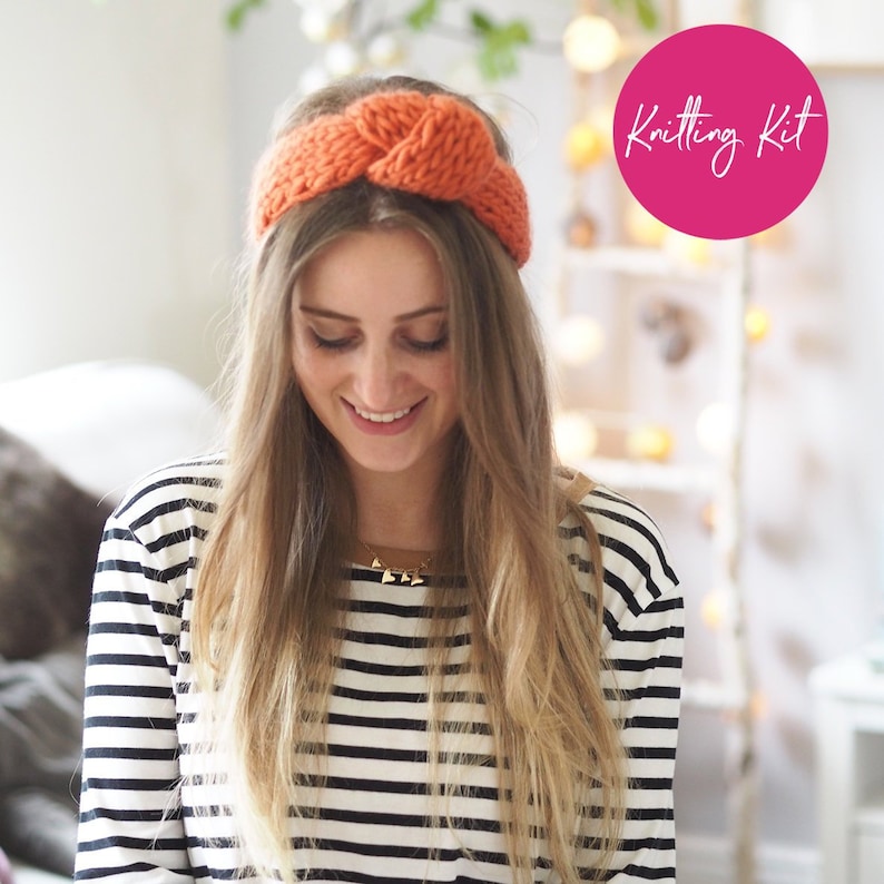 Knit Kit Knotted Headband Etsy