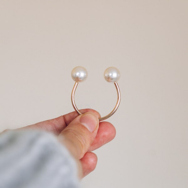 Pearl Hoop Doer-Upper - an alternative to buttons for your knits