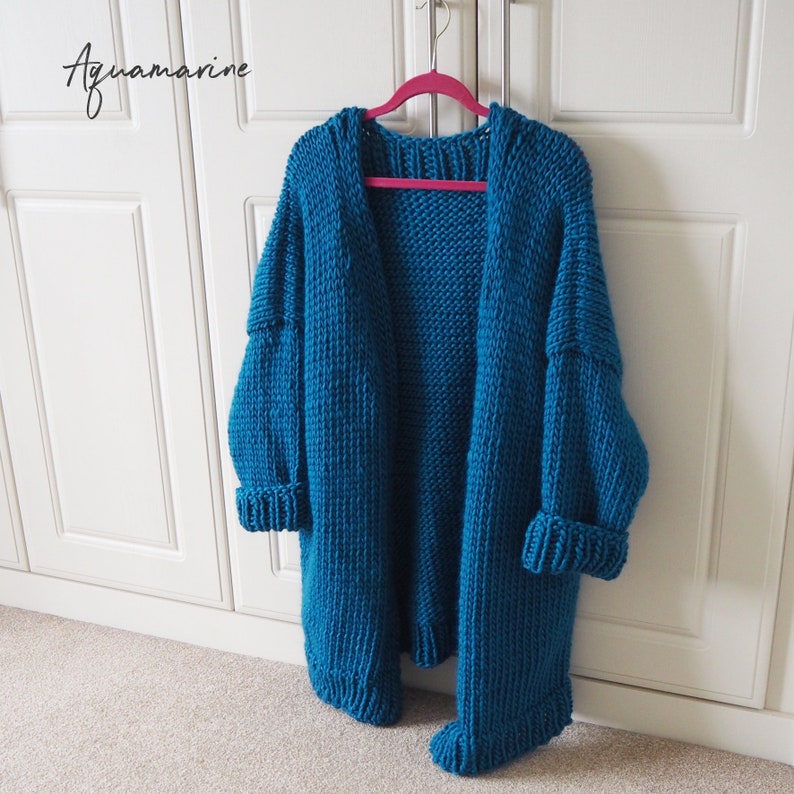 Knitting Pattern Easy Oversized Cardigan Coat knit pattern Dreamy Oversized Cardigan image 6