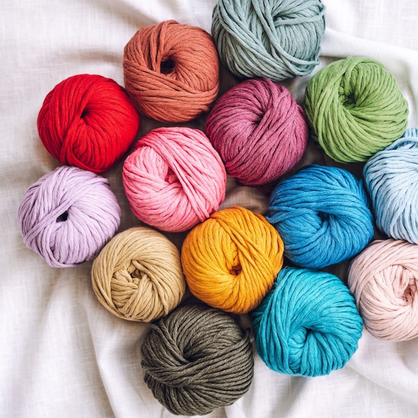 Big Cotton Yarn - recycled chunky cotton yarn