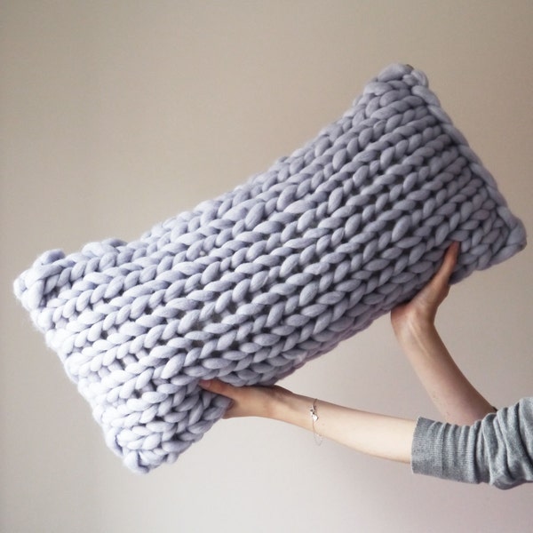 Knit Lumbar Pillow Etsy
