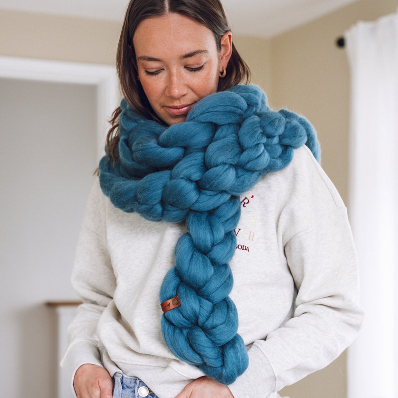 Denim Blue coloured Rapunzel Scarf