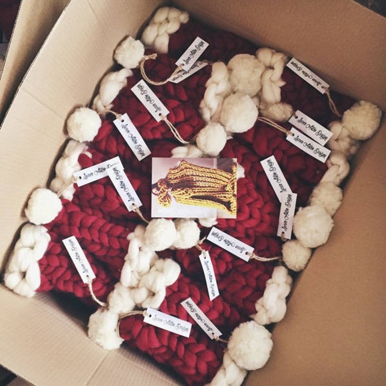 Christmas Tree Topper  Chunky Knit Santa Hat Tree Topper  image 4