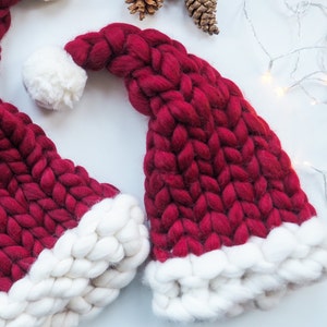 Bonnet de Noel de Noël pour enfant Bonnet de Noel tricoté épais unique pour les enfants image 4