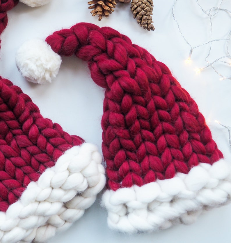 Bonnet de Noel de Noël pour enfant Bonnet de Noel tricoté épais unique pour les enfants image 4