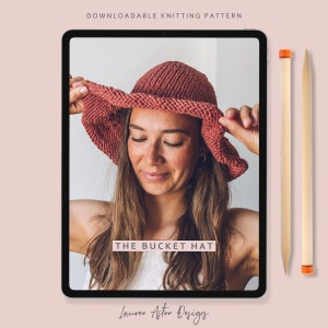 Knitting Pattern - The Bucket Hat | Cotton hat knitting pattern
