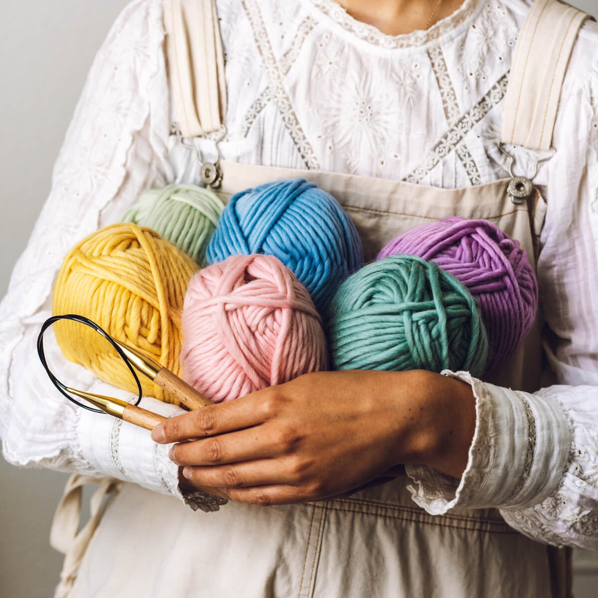 Pastel Rainbow Super Chunky Yarn Bundle 