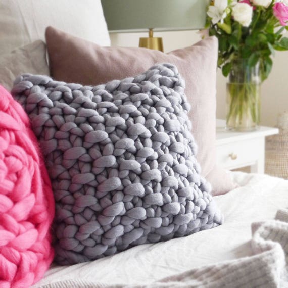 pink grey cushion