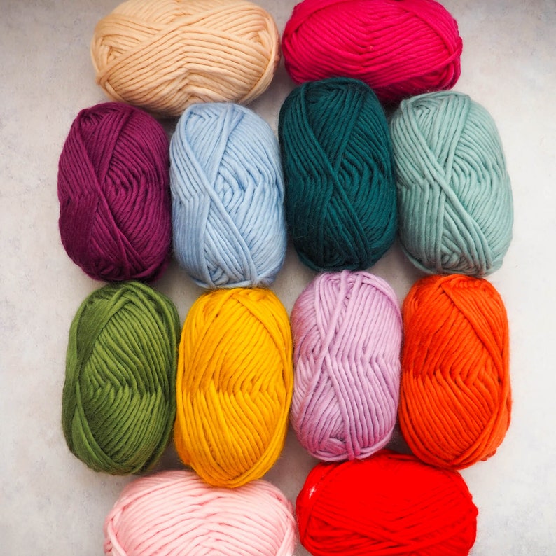 100g Super Chunky Merino Yarn Bundle of 12 Balls 20% off RRP image 3