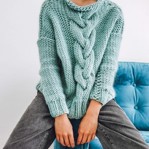 Knitting Pattern Cable Knit Jumper Instant Download Sweater Pattern