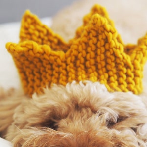 Christmas Crown Super Chunky Knitted Mustard Crown Perfect for children, dogs or adults FREE UK Delivery image 6