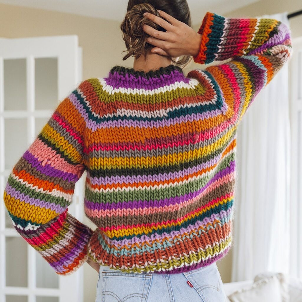 Knitting Pattern Knit More Waste Less Jumper Waste Free - Etsy UK