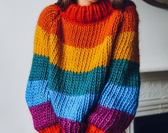 Rainbow roll neck best sale jumper