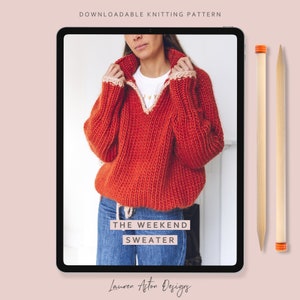 Knitting Pattern - The Weekend Sweater / Oversized jumper knitting pattern