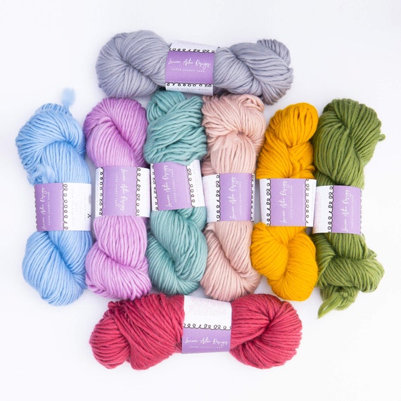 Super Chunky Yarn Bundle of 8 Hanks 