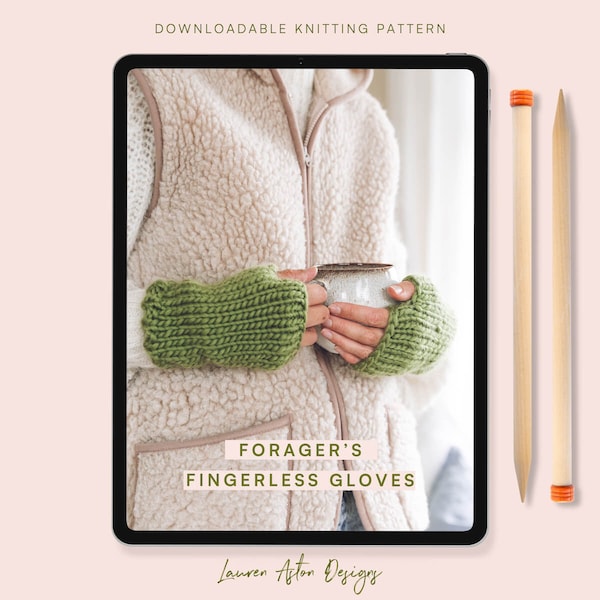 Knitting Pattern - Foragers Fingerless Gloves / Wrist Warmers PDF Pattern