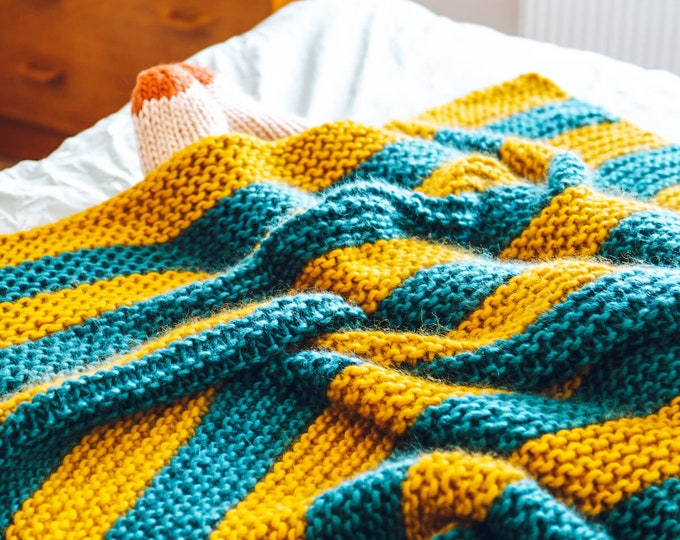 Knit Kit - Beginners Blanket - Knit your own Super Chunky Merino Blanket