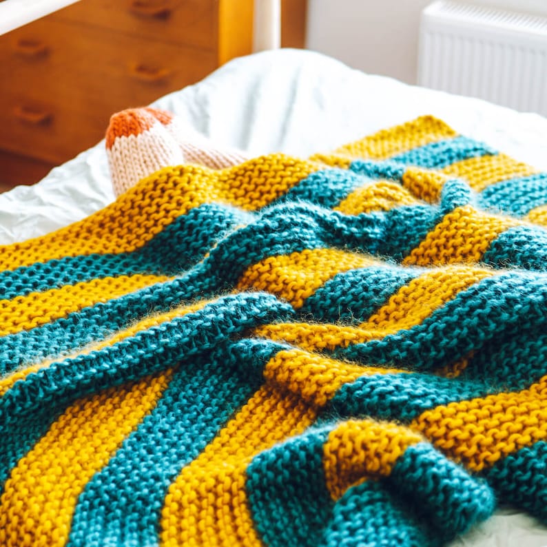 Knit Kit Beginners Blanket Knit Your Own Super Chunky Etsy UK