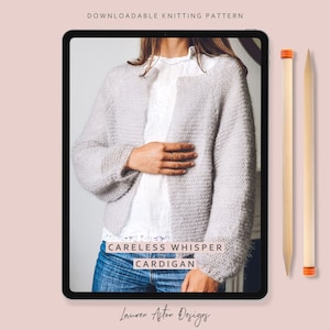 Modello a maglia - Mini cardigan in mohair &#39;Careless Whisper&#39; / Modello cardigan in PDF scaricabile