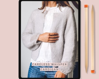 Knitting Pattern - Mini Mohair 'Careless Whisper' Cardigan | Downloadable PDF Cardigan Pattern