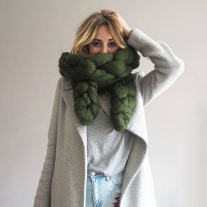 Jungle Green coloured Rapunzel Scarf