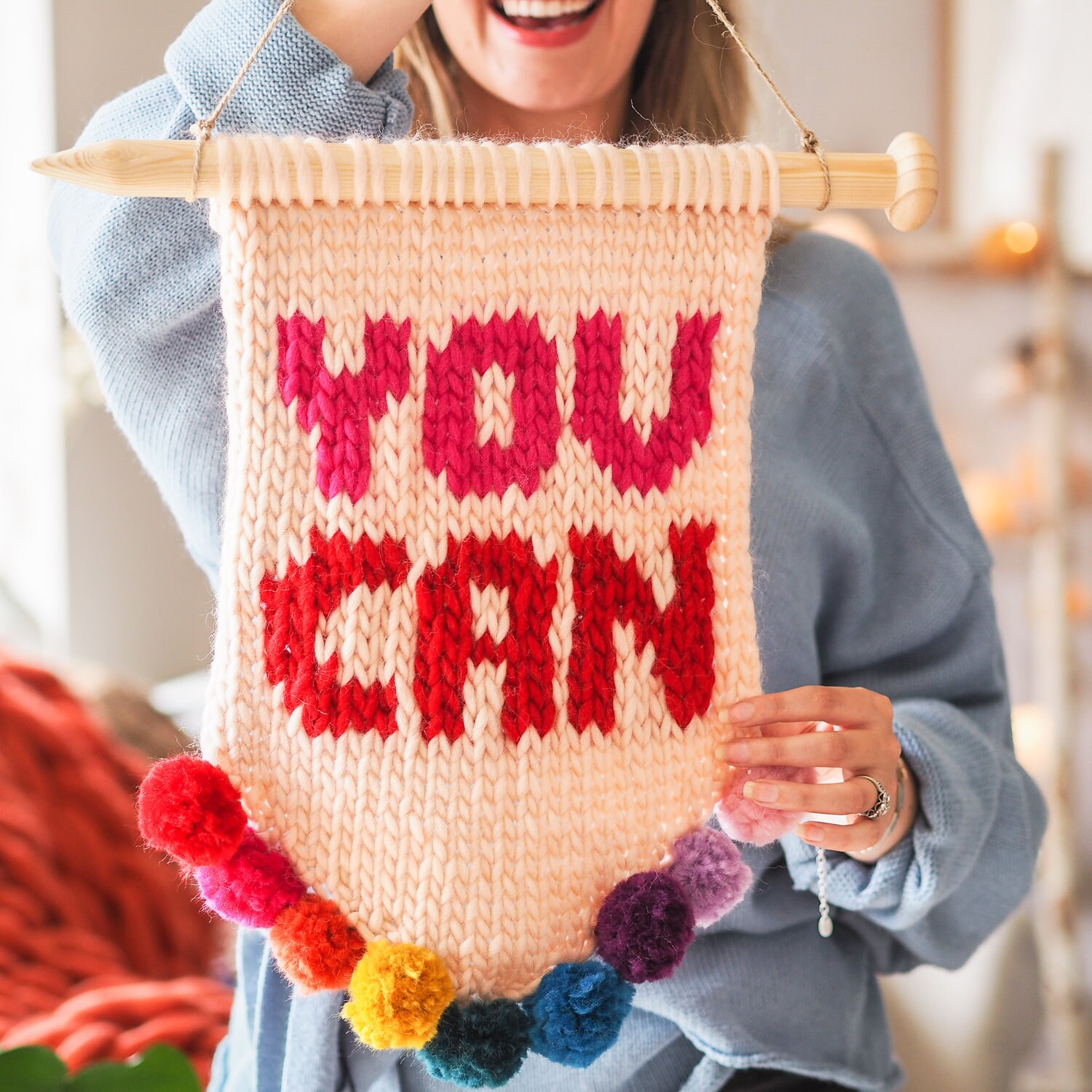 Wall Hanging - Ready Made You Can' Slogan Banner Cadeau de Noel Parfait
