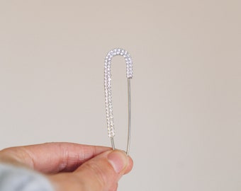 Bling Pin / Diamante dorned kilt pin - an alternative to buttons for your knits