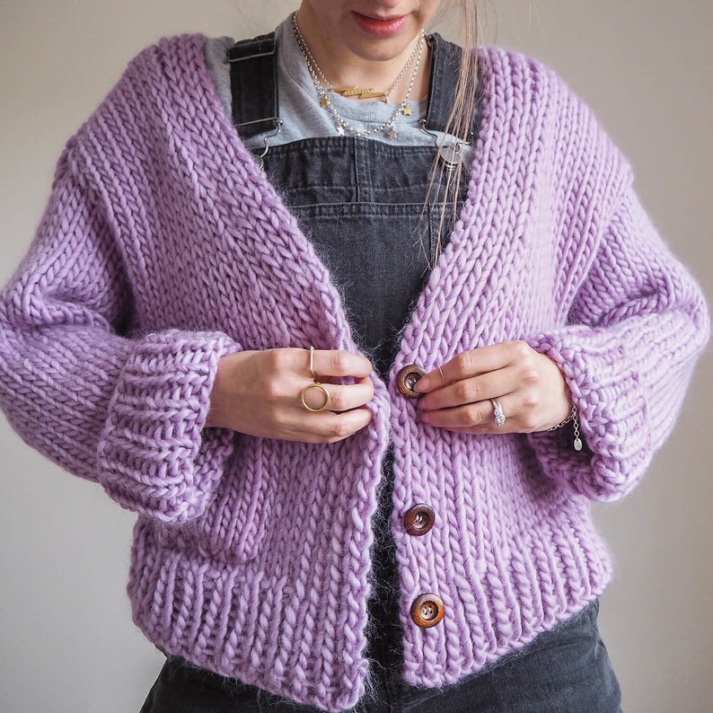 Commission Button knit up Cardigan Ready Made cardigan handmade merino cardigan image 5